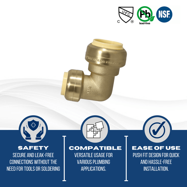 1 inch x 3/4 inch Push-to-Connect Elbow