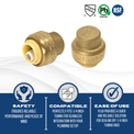 1/4 inch Push-to-Connect End Cap