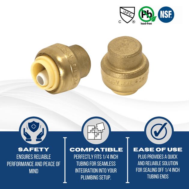 1/4 inch Push-to-Connect End Cap