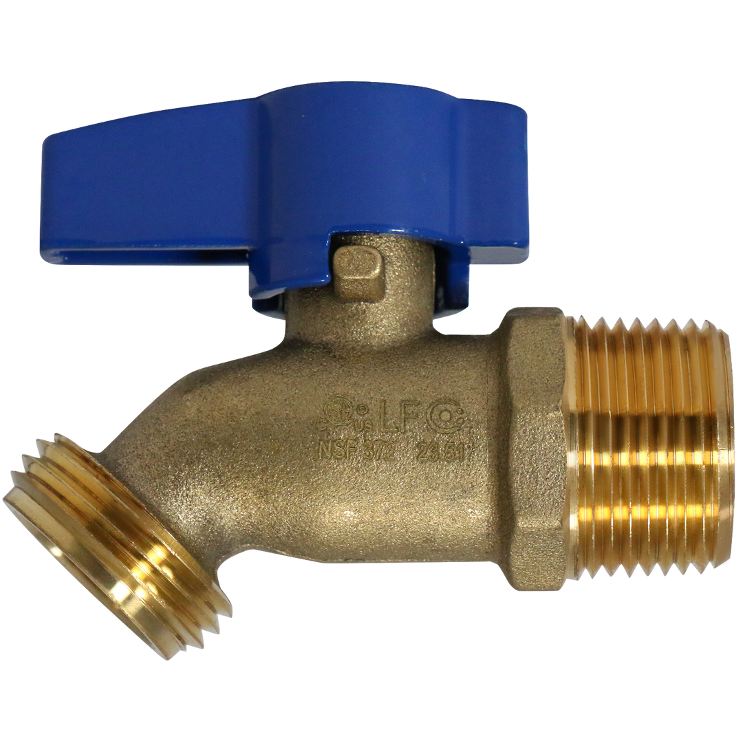 3/4 Inch MPT x 3/4 Inch GHT Hose Bibb Valve