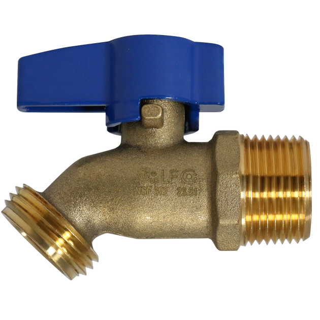 3/4 Inch MPT x 3/4 Inch GHT Hose Bibb Valve