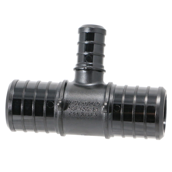1 Inch X 1 Inch X 1/2 Inch PEX-B Barb Crimp Poly Alloy Tee
