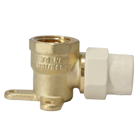 1/2 Inch CPVC X 1/2 Inch FNPT Transition Drop Ear Elbow