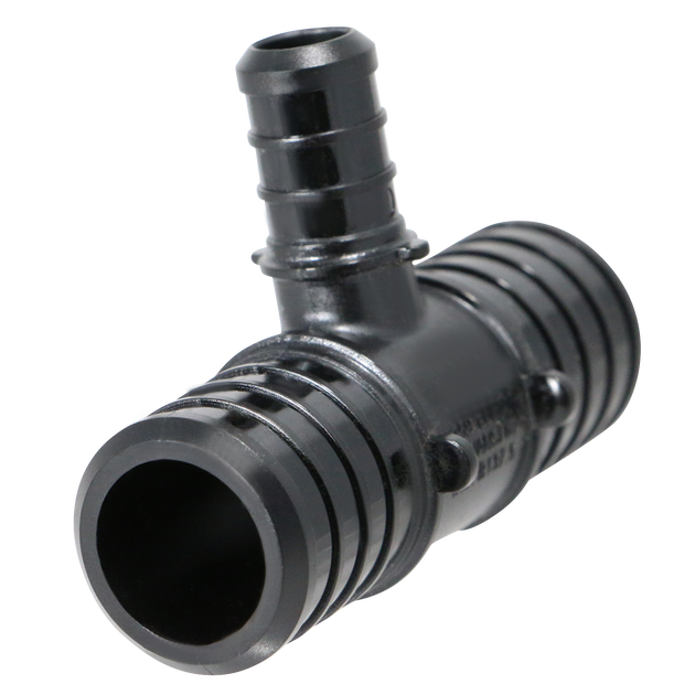 1 Inch X 1 Inch X 1/2 Inch PEX-B Barb Crimp Poly Alloy Tee