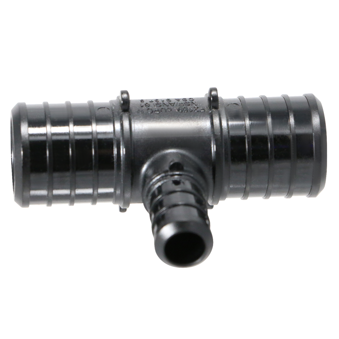 1 Inch X 1 Inch X 1/2 Inch PEX-B Barb Crimp Poly Alloy Tee