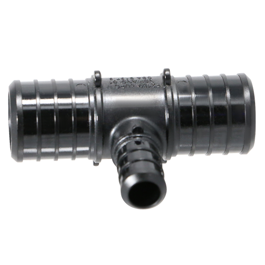 1 Inch X 1 Inch X 1/2 Inch PEX-B Barb Crimp Poly Alloy Tee