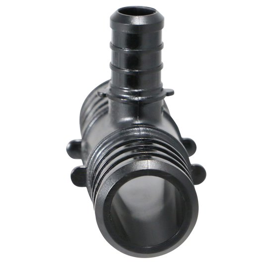 1 Inch X 1 Inch X 1/2 Inch PEX-B Barb Crimp Poly Alloy Tee