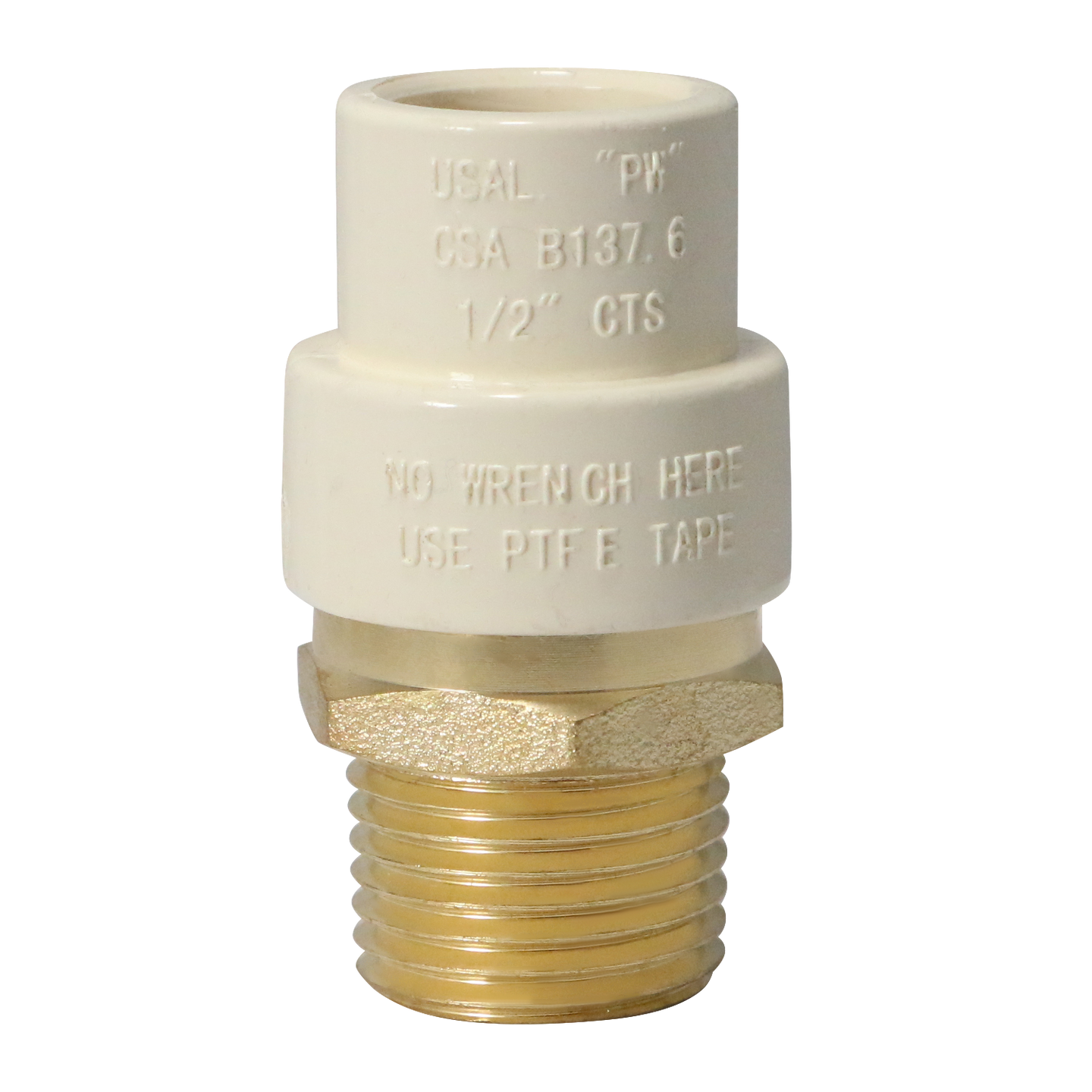 1/2 Inch CPVC X 1/2 Inch MNPT Transition Coupling