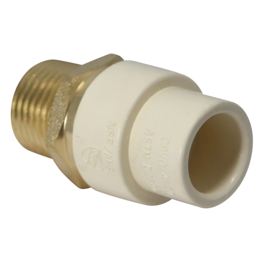 1/2 Inch CPVC X 1/2 Inch MNPT Transition Coupling