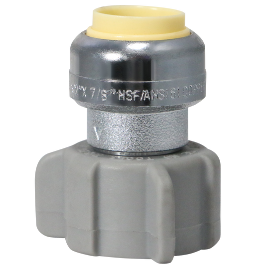 Push-to-Connect 1/2 Inch x 7/8 Inch Ballcock Toilet Adapter