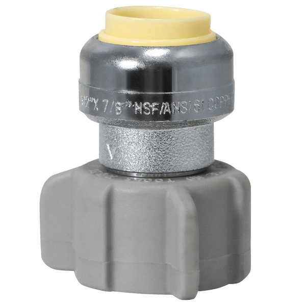 Push-to-Connect 1/2 Inch x 7/8 Inch Ballcock Toilet Adapter