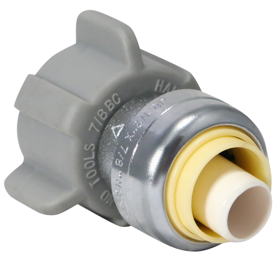 Push-to-Connect 1/2 Inch x 7/8 Inch Ballcock Toilet Adapter