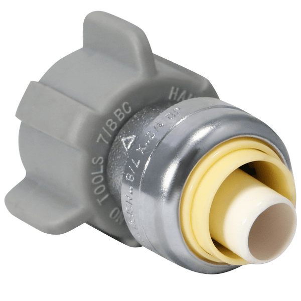 Push-to-Connect 1/2 Inch x 7/8 Inch Ballcock Toilet Adapter