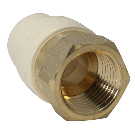 1/2 Inch CPVC x 1/2 Inch FNPT Transition Coupling