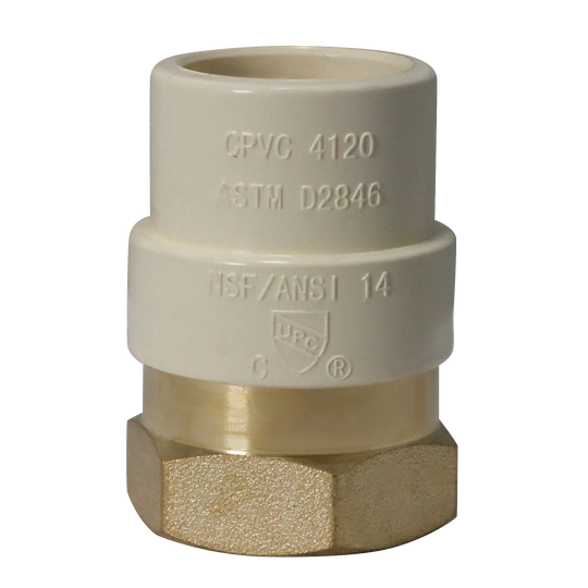 CPVC Transition Coupling | 3/4 Inch CPVC x 3/4 Inch FNPT