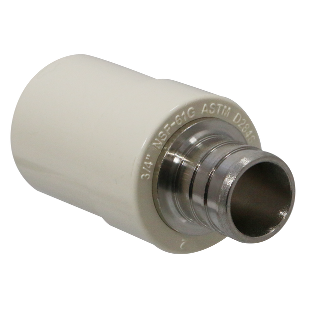 3/4 Inch PEX-B Barb X 3/4 Inch CPVC Transition Coupling