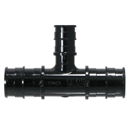 Pex-A Expansion 3/4 Inch x 3/4 Inch x 1/2 Inch Poly Tee, Pex-A F1960 Poly Tee