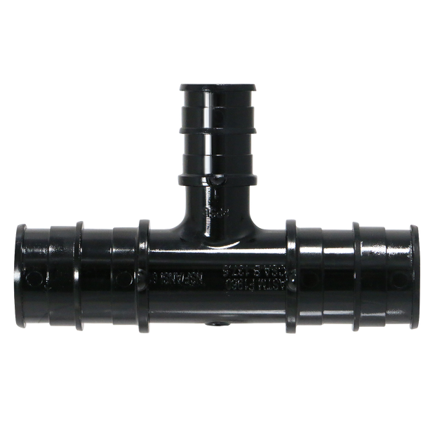 Pex-A Expansion 3/4 Inch x 3/4 Inch x 1/2 Inch Poly Tee, Pex-A F1960 Poly Tee
