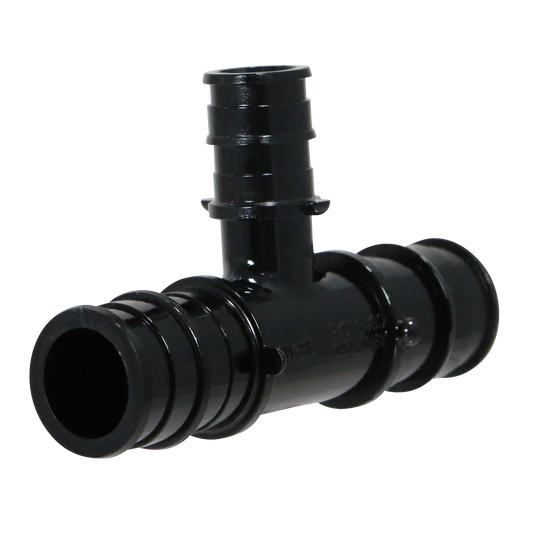 Pex-A Expansion 3/4 Inch x 3/4 Inch x 1/2 Inch Poly Tee, Pex-A F1960 Poly Tee