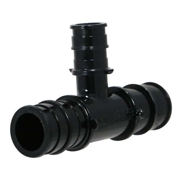 Pex-A Expansion 3/4 Inch x 3/4 Inch x 1/2 Inch Poly Tee, Pex-A F1960 Poly Tee