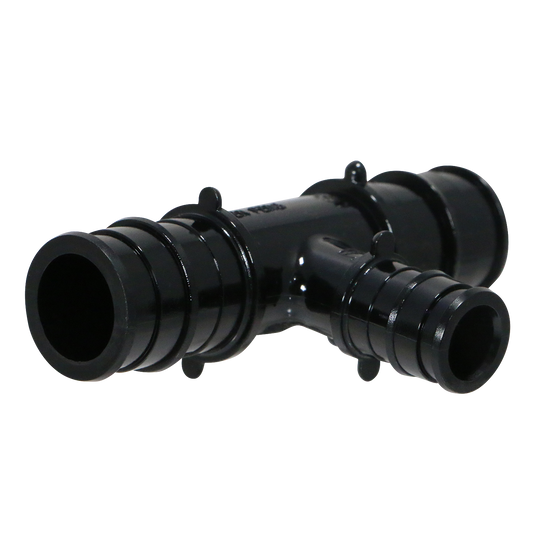 Pex-A Expansion 3/4 Inch x 3/4 Inch x 1/2 Inch Poly Tee, Pex-A F1960 Poly Tee