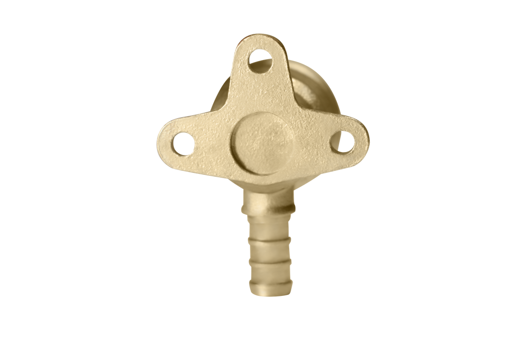 3/8 inch PEX-B Barb x 1/2 inch FNPT Elbow Drop Ear