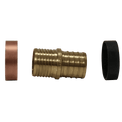 1 Inch PEX-B Barb x 1 Inch PB (polybutylene) Slicing coupling with ring