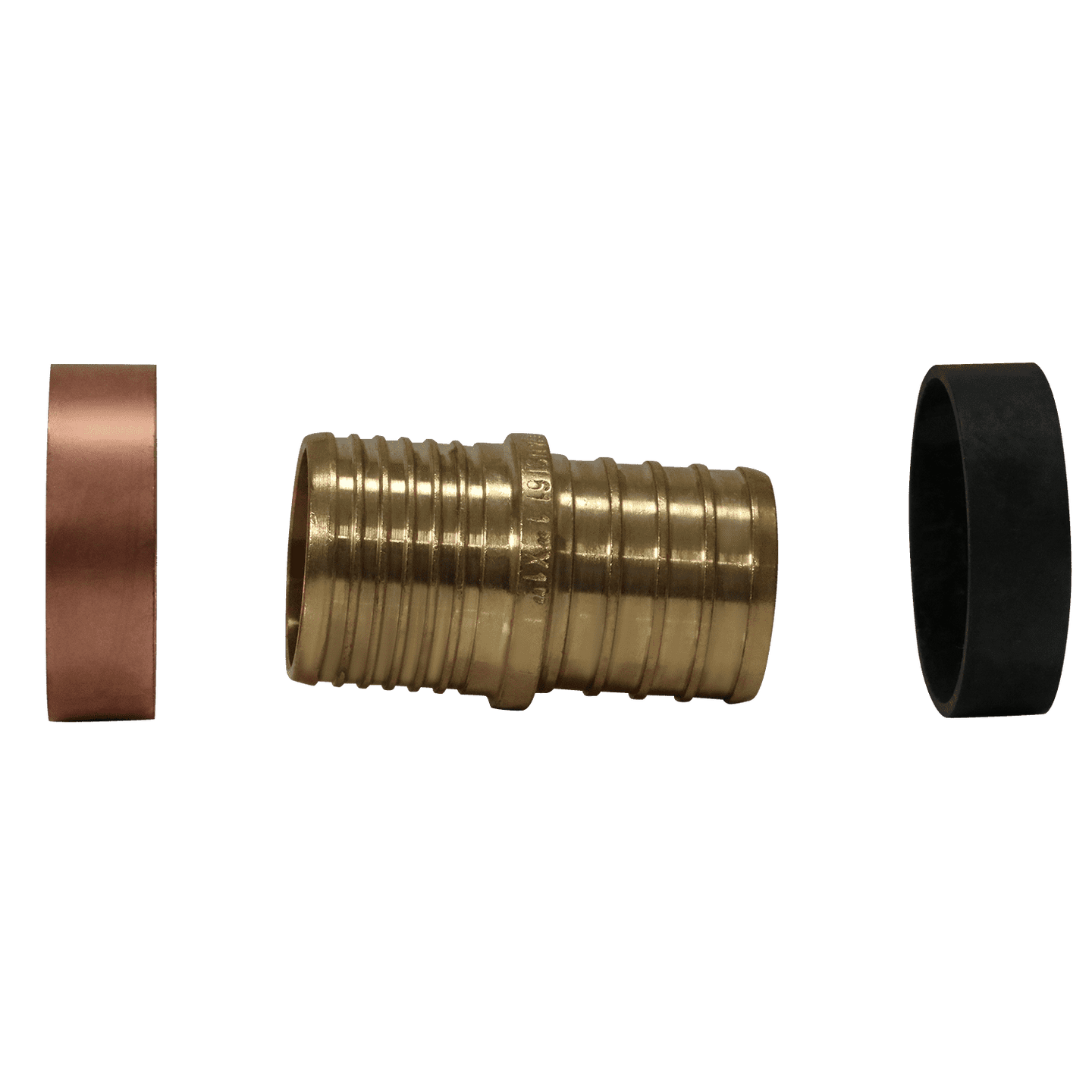 1 Inch PEX-B Barb x 1 Inch PB (polybutylene) Slicing coupling with ring