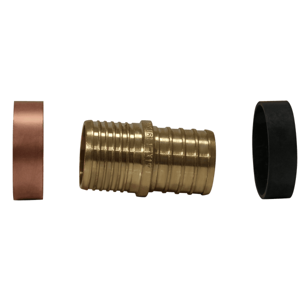 1 Inch PEX-B Barb x 1 Inch PB (polybutylene) Slicing coupling with ring