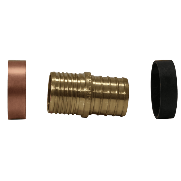 1 Inch PEX-B Barb x 1 Inch PB (polybutylene) Slicing coupling with ring