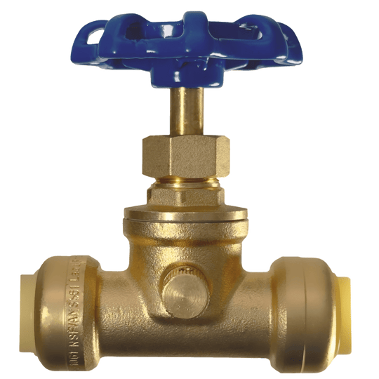 1/2 inch Push-to-Connect Stop Valve with Drain