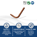 1/2 inch PEX-B Barb Stub Out Elbow, 3-1/2 inch x 6 inch