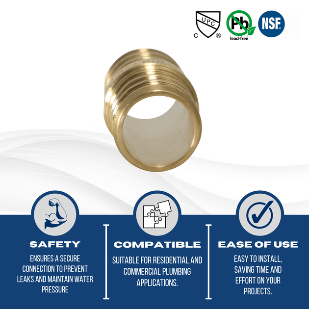 5/8 Inch PEX-B Barb Coupling
