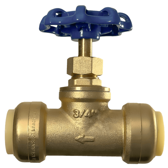 3/4 inch Push-to-Connect Stop Valve with Drain