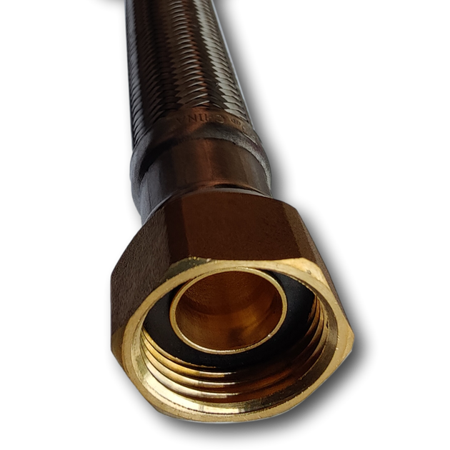 3/4 Inch FIP x 1/2 Inch Push-to-Connect Ball Valve with Flexible Hose, 18 Inch Length