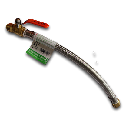  P Ball Hose Measuring 3/4" FIP x 3/4" Push Fit Ball Valve with Flexible Hose, 18" Length Specifically 