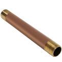 1/2 in x 6 in Red Brass Nipple