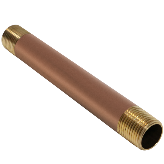 1/2 in x 6 in Red Brass Nipple