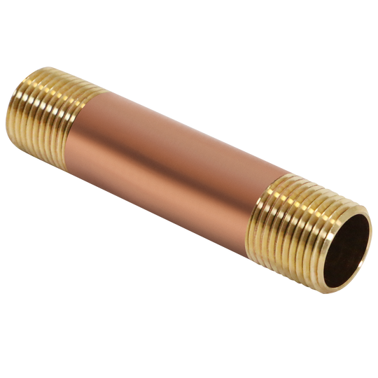 1/2 in x 3-1/2 in Red Brass Nipple