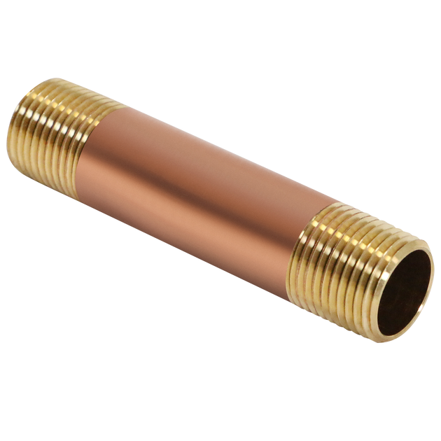 1/2 in x 3-1/2 in Red Brass Nipple