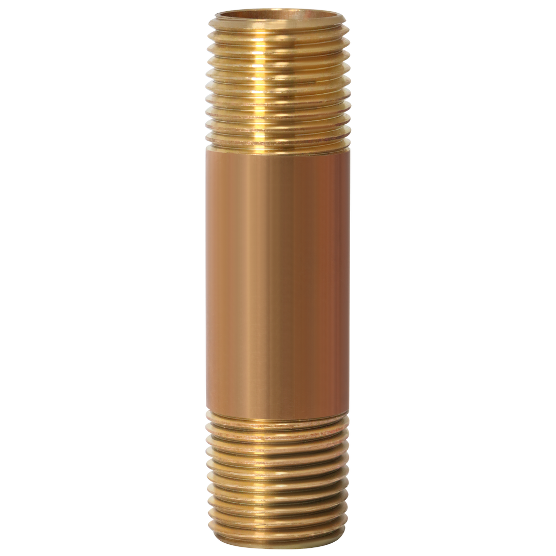 1/2 in x 3 in Red Brass Nipple