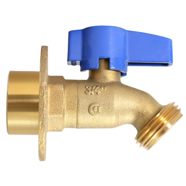 3/4 Inch FPT x 3/4 Inch GHT Hose Bibbs with Flange