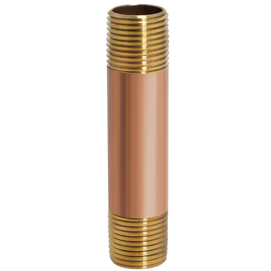 1/2 in x 3-1/2 in Red Brass Nipple