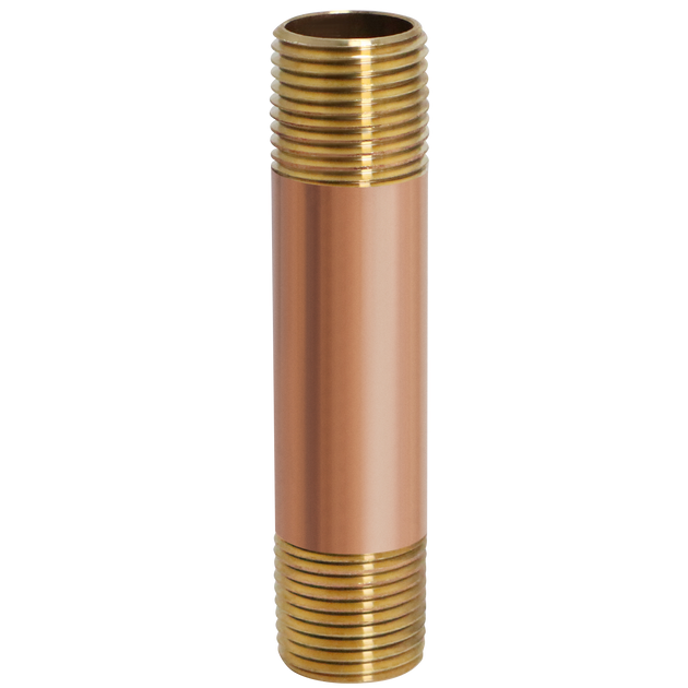 1/2 in x 3-1/2 in Red Brass Nipple