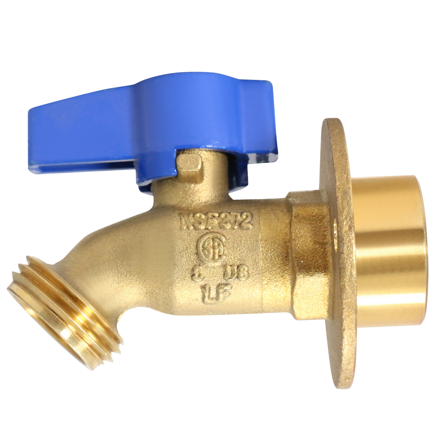 3/4 Inch FPT x 3/4 Inch GHT Hose Bibbs with Flange