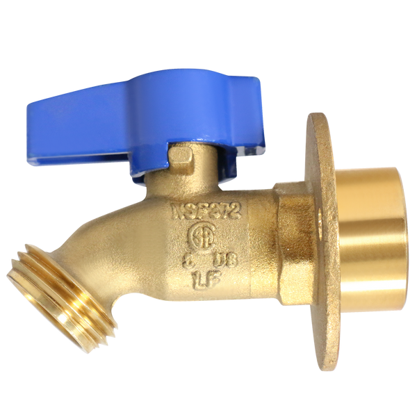 3/4 Inch FPT x 3/4 Inch GHT Hose Bibbs with Flange