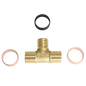 PB Pex Barb Crimp Tee Measuring PB 3/4" x 3/4" PB x 3/4" Pex Tee Specifically PB Barb Crimp Pex Tee