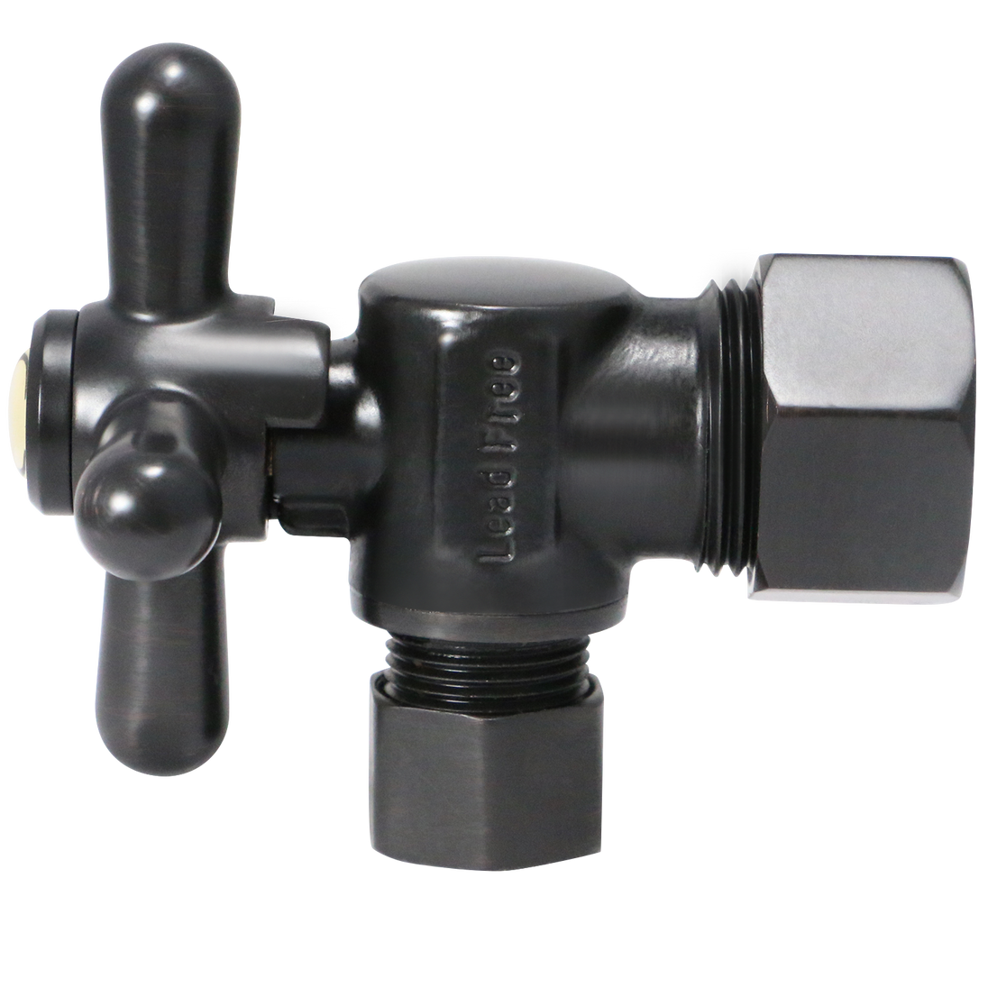 5/8 inch x 3/8 inch OD Compression Angle Valve, Oil Rubbed Bronze