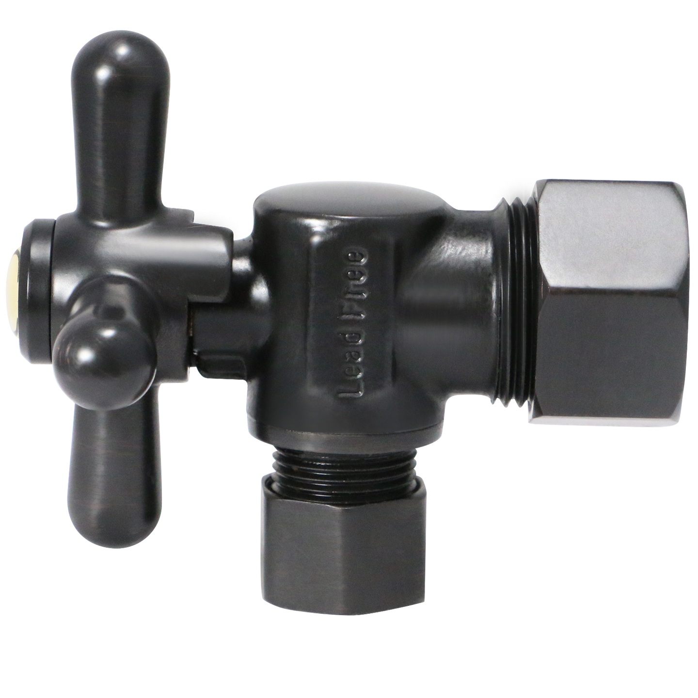 5/8 inch x 3/8 inch OD Compression Angle Valve, Oil Rubbed Bronze