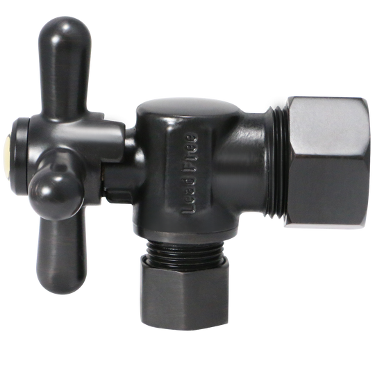 5/8 inch x 3/8 inch OD Compression Angle Valve, Oil Rubbed Bronze